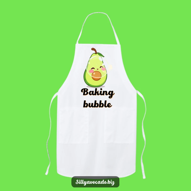 Funny Bubble Avocado Apron - Hilarious Kitchen Wear for the Playful Cook!