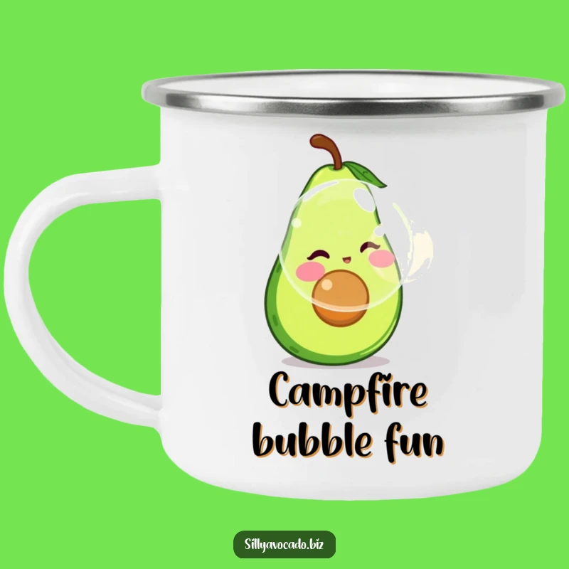 Funny Bubble Avocado Camping Mug - Hilarious and Durable for Outdoor Fun!