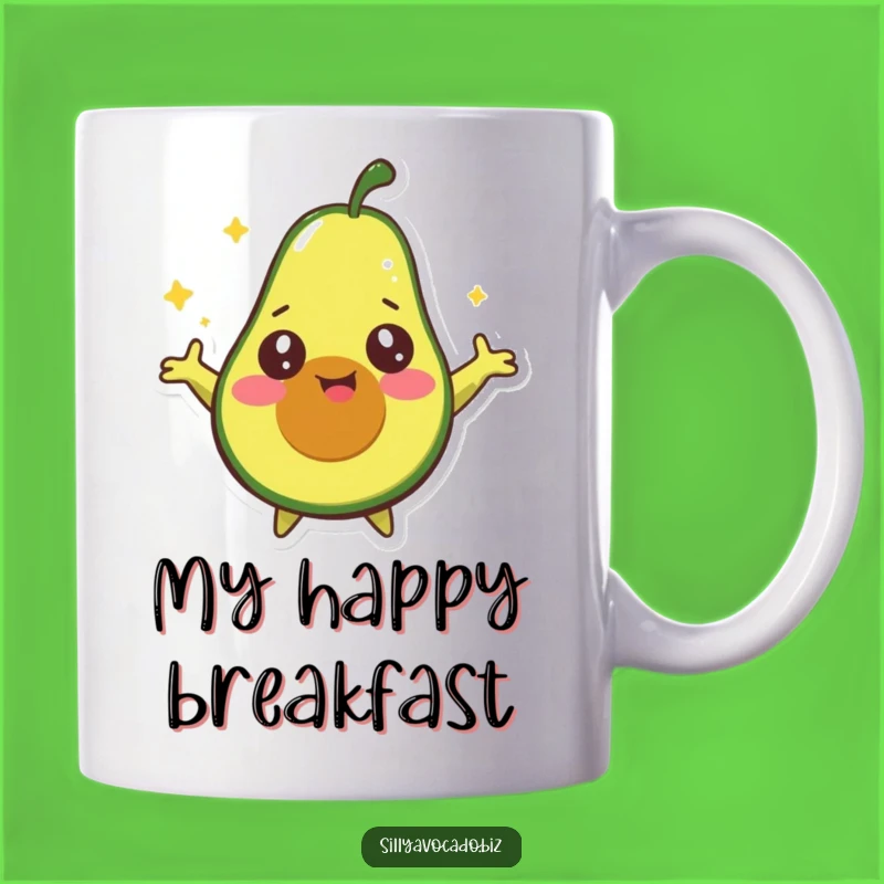 Funny Starry-Eyed Avocado Mug: Hilarious & Whimsical Funny Gift