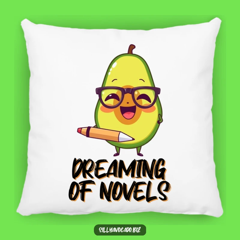 Funny Avocado Scholar Pillow - Cozy Comfort and Witty Gift