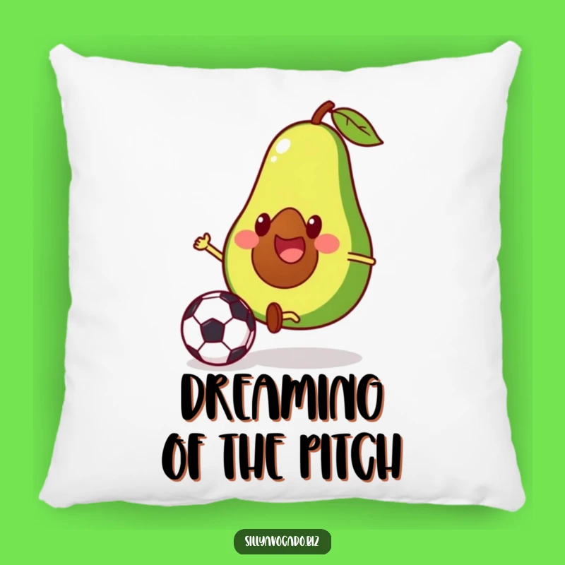 Funny Avocado Soccer Pillow - Cozy and Hilarious Accent for Your Couch