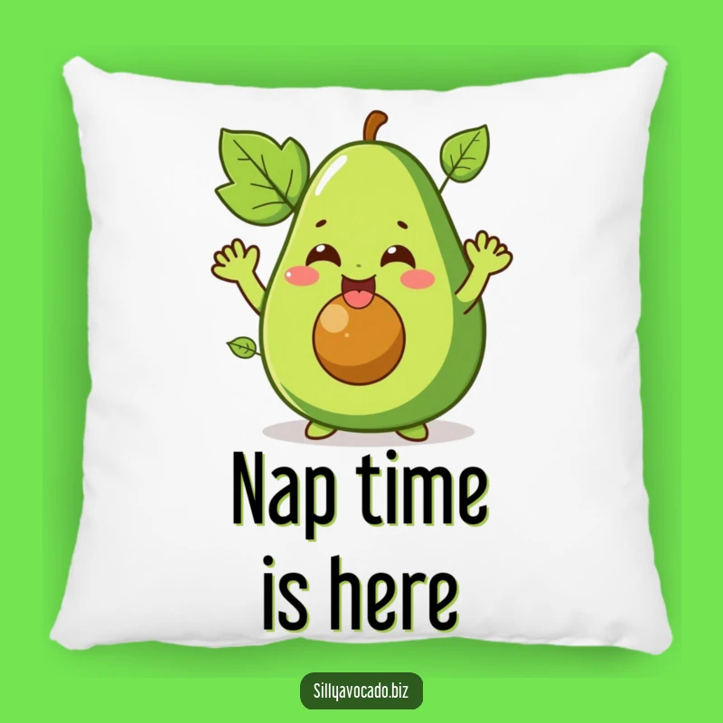 Funny Waving Avocado Pillow: Comfy Giggling Character Cushion - Cute Funny Gift!