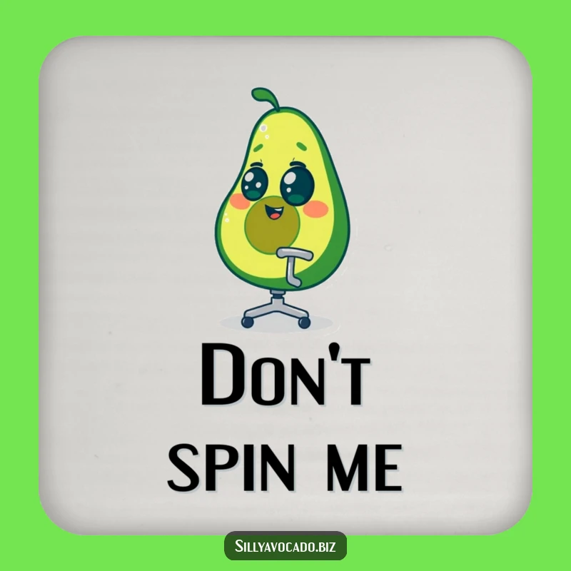 Funny Dizzy Avocado Coaster - Hilarious Office Spin Drink Protector