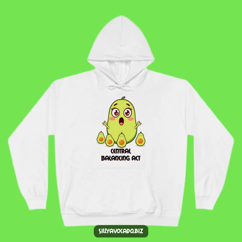 Funny Surprised Avocado Hoodie - Cozy and Hilarious Comfort for Juggling Life!