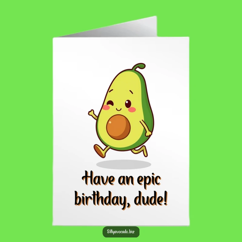 Free Printable Avocado Moonwalk Birthday Card: Funny Downloadable Gift for a Groovy Celebration!
