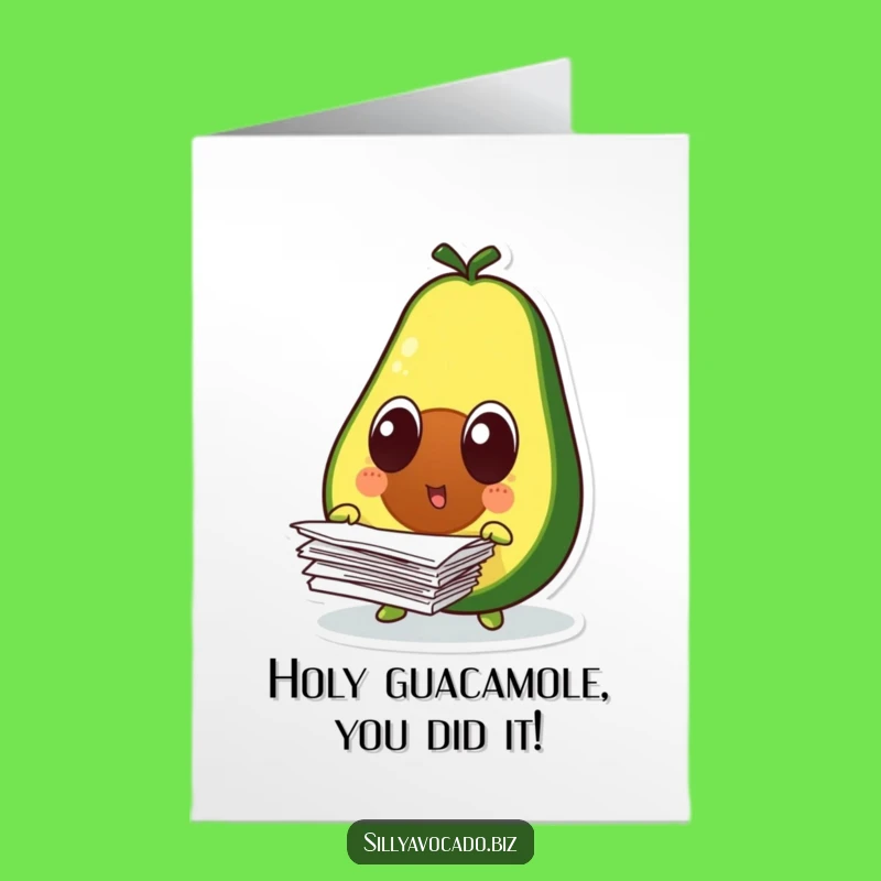 Free Printable Surprised Avocado Congrats Card - Funny Paper Drop Downloadable