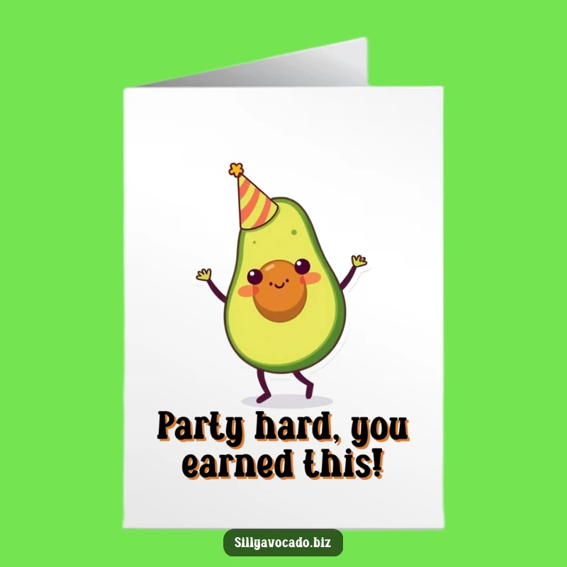 Free Printable Party Avocado Congrats Card: Funny Downloadable Gift for a Joyful Win!