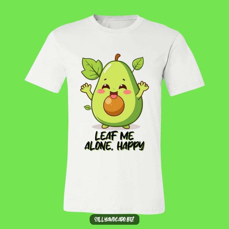 Funny Waving Avocado T-Shirt: Giggling Character Tee - Great Funny Gift!