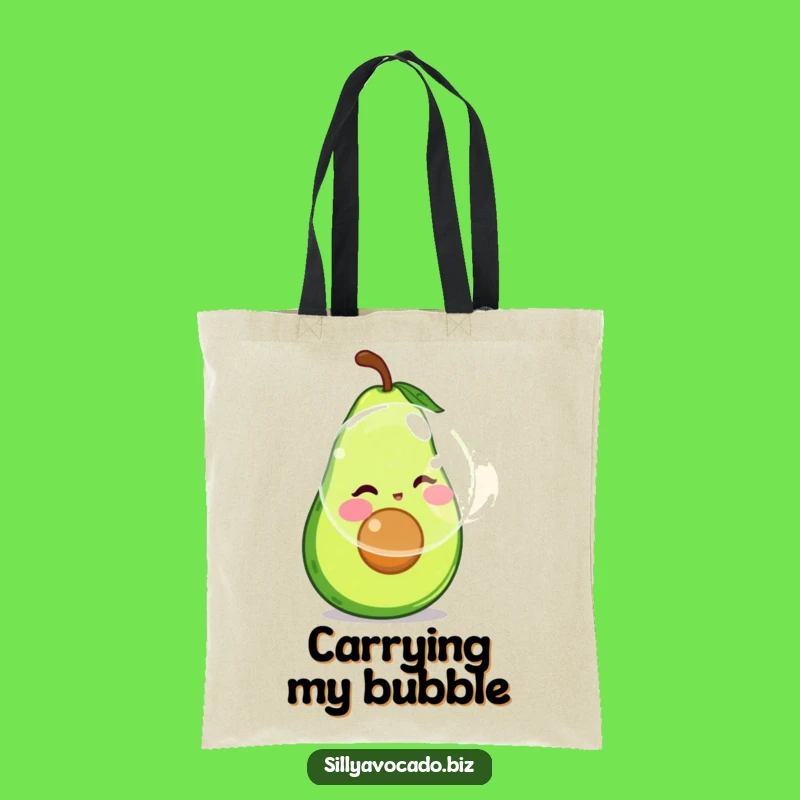 Funny Bubble Avocado Tote Bag - Hilarious and Spacious for Everyday Fun!